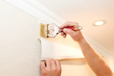 Pose de papier peint à Villerest — revêtements muraux et toiles de verre